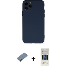 BUTİMAR'S iPhone 11 Pro Ahenk Serisi - Siyah 5d Hayalet Cam Ekran Koruyucu + Gümüş Shine Kamera Lens Koruma Cam