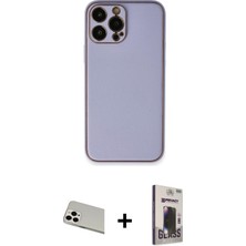 BUTİMAR'S iPhone 13 Pro Max Yadigar Klasik - Siyah Bilvis Hayalet Cam Ekran Koruyucu + Beyaz Rainbow Kamera Lens Koruma Cam