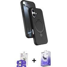 BUTİMAR'S iPhone 17 Iz Işık Koleksiyonu - Siyah Bilvis 5in1 5d Magic Hayalet Cam Ekran Koruyucu + Gümüş Bilvis Titan Kamera Lens