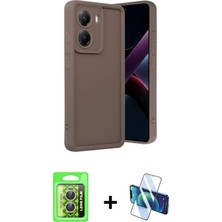 BUTİMAR'S Poco X7 Pro Yankı Yansıma Özel Seri - Siyah 3D Antistatik Cam Ekran Koruyucu + Gümüş Raze Metal Kamera Lens