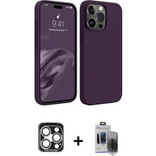 BUTİMAR'S iPhone 15 Pro Max Kozmos Yansıma Özel Seri - Siyah Vanessa Magic Hayalet Cam + Gümüş Pvd Metal Kamera Lens