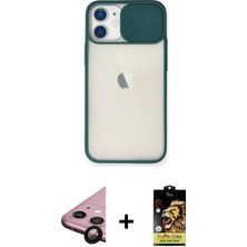 BUTİMAR'S iPhone 11 Vadi Çizgi - Siyah Buffer Cam Ekran Koruyucu + Siyah Raze Metal Kamera Lens