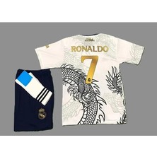 R,e,a,l, M,a,d,r,i,d, Dragon Desenli C,r,i,s,t,i,a,n,o, R,o,n,a,l,d,o Çocuk Forması 4'lü Set