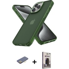 BUTİMAR'S iPhone 12 Pro Max Atlas Form - Siyah Bilvis Hayalet Cam Ekran Koruyucu + Sarı Renkli Kamera Lens Koruma Cam