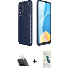 BUTİMAR'S Oppo A54 4g Eksen Form Prime - Şeffaf Pasifik Cam Ekran Koruyucu + Şeffaf Kamera Lens Koruma Cam