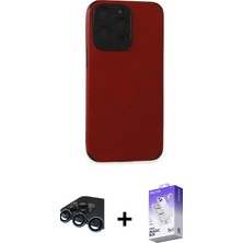 BUTİMAR'S iPhone 15 Pro Doruk Asil Koleksiyonu - Siyah Bilvis 5in1 3D Magic Cam Ekran Koruyucu + Lacivert Raze Metal Kamera Lens