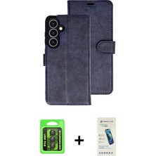 BUTİMAR'S Galaxy S26 Siluet Işık Serisi - Şeffaf Pasifik Cam Ekran Koruyucu + Siyah Raze Metal Kamera Lens