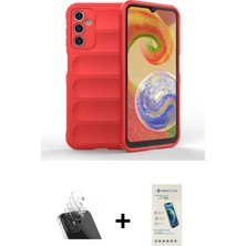 BUTİMAR'S Galaxy A14 4g Atlas Koleksiyonu - Şeffaf Pasifik Cam Ekran Koruyucu + Şeffaf Kamera Lens Koruma Cam