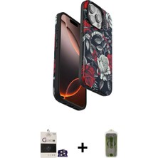 BUTİMAR'S iPhone 14 Pro Max Siluet Doku - Siyah Joko Magic 5d Hayalet Cam + Gümüş Bilvis Titan Kamera Lens