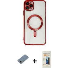 BUTİMAR'S iPhone 11 Pro Max Nova Işık Özel Seri - Siyah 6d Mat Seramik Hayalet Nano Ekran Koruyucu + Açık Yeşil Metal Kamera Lens Koruma Cam