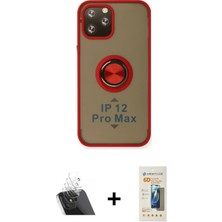 BUTİMAR'S iPhone 12 Pro Yörünge Çizgi - Siyah 6d Mat Seramik Hayalet Nano Ekran Koruyucu + Şeffaf Kamera Lens Koruma Cam