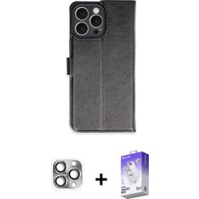 BUTİMAR'S iPhone 16 Pro Max Siluet Işık Serisi - Siyah Bilvis 5in1 3D Magic Cam Ekran Koruyucu + Gri Pers Alüminyum Kamera Lens