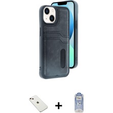 BUTİMAR'S iPhone 14 Yörünge Işık Serisi - Siyah Joko Magic 5d Cam + Pembe Diamond Kamera Lens