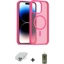 BUTİMAR'S iPhone 14 Pro Max Siluet Minimal Prime - Siyah Joko Magic 5d Hayalet Cam + Gümüş Band Metal Kamera Lens