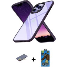 BUTİMAR'S iPhone 13 Pro Max Nova Işık Serisi - Siyah 18D Cam Ekran Koruyucu + Sarı Renkli Kamera Lens Koruma Cam