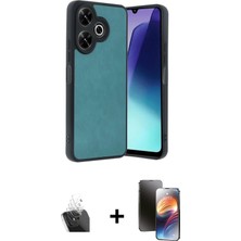 BUTİMAR'S Redmi 13 4g Kıvılcım Işık Serisi - Siyah 3D Antistatik Mat Seramik Nano Ekran Koruyucu + Şeffaf Kamera Lens Koruma Cam