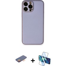 BUTİMAR'S iPhone 13 Pro Yadigar Klasik - Siyah 3D Antistatik Seramik Nano Ekran Koruyucu + Turuncu Renkli Kamera Lens Koruma Cam