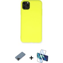 BUTİMAR'S iPhone 11 Pro Max Ahenk Serisi - Siyah 3D Antistatik Cam Ekran Koruyucu + Siyah Shine Kamera Lens Koruma Cam