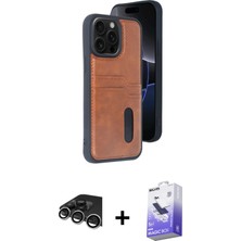 BUTİMAR'S iPhone 14 Pro Max Yörünge Işık Serisi - Siyah Bilvis 5in1 5d Magic Hayalet Cam Ekran Koruyucu + Gümüş Raze Metal Kamera Lens