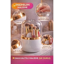 Open Home Concept 7 Bölmeli Toz Geçirmez Kapaklı Makyaj Organizer Kozmetik Düzenleyici Fırçalık Kutusu