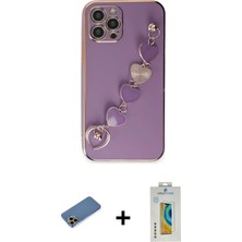 BUTİMAR'S iPhone 12 Pro Max Nova Işık Prime - Siyah Polymer Nano Ekran Koruyucu + Gold Shine Kamera Lens Koruma Cam