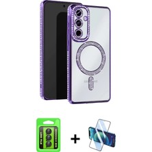 BUTİMAR'S Galaxy A15 4g Zirve Doku Prime - Siyah 3D Antistatik Seramik Nano Ekran Koruyucu + Siyah Raze Metal Kamera Lens