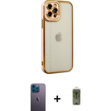 BUTİMAR'S iPhone 12 Pro Max Çekirdek Klasik Serisi - Siyah Joko Magic 5d Hayalet Cam + Mavi Neon Fosforlu Kamera Lens