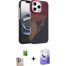 BUTİMAR'S iPhone 16 Pro Max Doruk Serisi - Siyah Bilvis 5in1 5d Magic Hayalet Cam Ekran Koruyucu + Natural Grey Raze Metal Kamera Lens