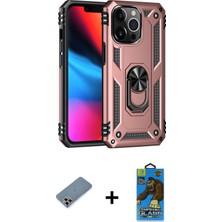 BUTİMAR'S iPhone 13 Pro Max Ahenk Klasik Koleksiyonu - Siyah 18D Cam Ekran Koruyucu + Mor Metal Kamera Lens Koruma Cam