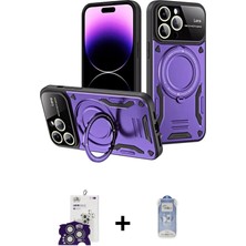 BUTİMAR'S iPhone 16 Pro Max Kıvılcım Modern Serisi - Siyah Joko Magic 5d Cam + Gümüş Bilvis Titan Kamera Lens