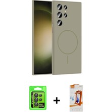 BUTİMAR'S Galaxy S24 Ultra Yankı Form Serisi - Siyah Autokit 5in1 Fiber Polymer Nano Ekran Koruyucu + Siyah Raze Metal Kamera Lens