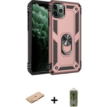 BUTİMAR'S iPhone 11 Pro Ahenk Klasik Koleksiyonu - Siyah Joko Magic 5d Hayalet Cam + Turuncu Renkli Kamera Lens Koruma Cam