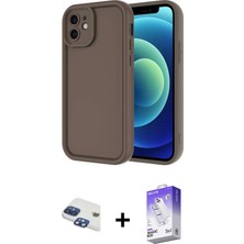 BUTİMAR'S iPhone 11 Yankı Yansıma Özel Seri - Siyah Bilvis 5in1 3D Magic Cam Ekran Koruyucu + Lacivert Pers Alüminyum Kamera Lens