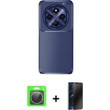 BUTİMAR'S Redmi 14C Eksen Form Prime - Siyah 3D Antistatik Hayalet Cam Ekran Koruyucu + Gümüş Raze Metal Kamera Lens