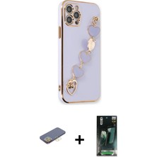 BUTİMAR'S iPhone 12 Pro Nova Işık Prime - Siyah 360 Mat Full Body Arka Koruyucu + Sarı Renkli Kamera Lens Koruma Cam
