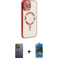 BUTİMAR'S iPhone 12 Pro Max Nova Işık Özel Seri - Siyah 18D Cam Ekran Koruyucu + Yeşil Neon Fosforlu Kamera Lens