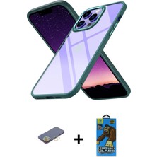 BUTİMAR'S iPhone 13 Pro Max Nova Işık Serisi - Siyah 18D Cam Ekran Koruyucu + Sarı Renkli Kamera Lens Koruma Cam