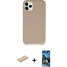 BUTİMAR'S iPhone 11 Pro Zirve Modern Özel Seri - Siyah 34D Izgaralı Cam + Mavi Renkli Kamera Lens Koruma Cam