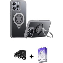 BUTİMAR'S iPhone 15 Pro Max Zirve Çizgi Prime - Siyah Bilvis 5in1 3D Magic Cam Ekran Koruyucu + Gümüş Raze Metal Kamera Lens