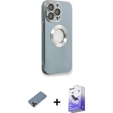 BUTİMAR'S iPhone 13 Pro Max Iz Form Serisi - Siyah Bilvis 5in1 5d Magic Hayalet Cam Ekran Koruyucu + Kırmızı Metal Kamera Lens Koruma Cam