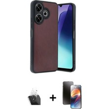 BUTİMAR'S Redmi 13 4g Kıvılcım Işık Serisi - Siyah 3D Antistatik Mat Seramik Nano Ekran Koruyucu + Şeffaf Kamera Lens Koruma Cam