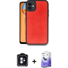 BUTİMAR'S iPhone 11 Kıvılcım Işık Serisi - Siyah Bilvis 5in1 5d Magic Hayalet Cam Ekran Koruyucu + Mavi Pvd Metal Kamera Lens