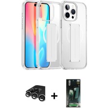 BUTİMAR'S iPhone 15 Pro Max Nova Işık Koleksiyonu - Siyah 360 Mat Full Body Arka Koruyucu + Gümüş Raze Metal Kamera Lens