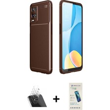 BUTİMAR'S Oppo A54 4g Eksen Form Prime - Şeffaf Pasifik Cam Ekran Koruyucu + Şeffaf Kamera Lens Koruma Cam