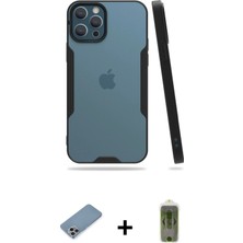 BUTİMAR'S iPhone 12 Pro Max Atlas Asil Serisi - Siyah Joko Magic 5d Hayalet Cam + Gökkuşağı Shine Kamera Lens Koruma Cam