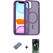 BUTİMAR'S iPhone 11 Pro Max Siluet Minimal Prime - Şeffaf 360 Full Body Arka Koruyucu + Sierra Blue Shine Kamera Lens Koruma Cam