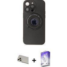 BUTİMAR'S iPhone 13 Pro Max Eksen Klasik Prime - Siyah Bilvis 5in1 3D Magic Cam Ekran Koruyucu + Rose Gold Rainbow Kamera Lens Koruma Cam