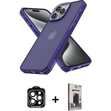 BUTİMAR'S iPhone 15 Pro Max Atlas Form - Siyah Bilvis Hayalet Cam Ekran Koruyucu + Turuncu Pvd Metal Kamera Lens