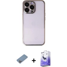 BUTİMAR'S iPhone 13 Pro Max Vadi Minimal - Siyah Bilvis 5in1 5d Magic Hayalet Cam Ekran Koruyucu + Gökkuşağı Shine Kamera Lens Koruma Cam