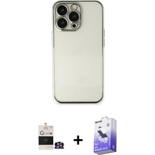 BUTİMAR'S iPhone 14 Pro Max Vadi Minimal - Siyah Bilvis 5in1 5d Magic Hayalet Cam Ekran Koruyucu + Gold Bilvis Titan Kamera Lens